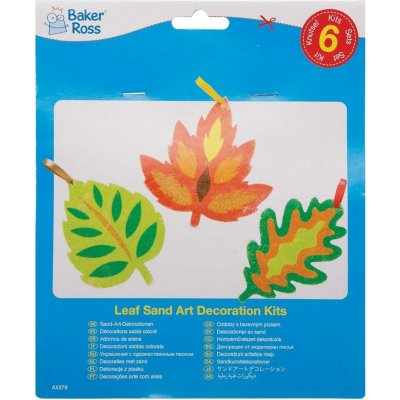 Baker Ross Dekorace listí pískování AX279 6 ks – Zboží Dáma