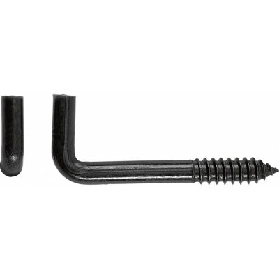 Šroubovací hák černý rovný, pr. 4 x 30 mm, 6 ks – Sleviste.cz