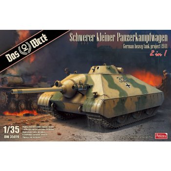 Panzerkampf Das Werk Schwerer kleiner wagen German Heavy Tank Project 1944 2 in 1 35019 1:35