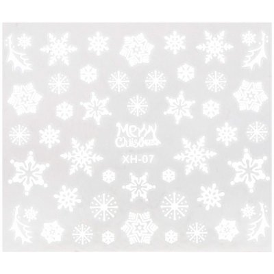 BIO NAILS Nálepka Vánoce XH 07 bílá – Zboží Mobilmania