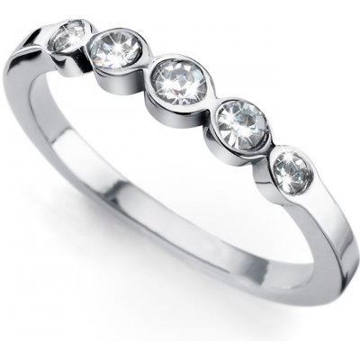 Oliver Weber Elegantní ocelový prsten s čirými krystaly Change 41164