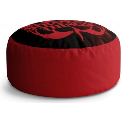 Sablio Taburet Circle Stranger Things Red: 38x48 cm – Zboží Mobilmania
