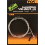 Fox Fluorocarbon Fused Leader vel.10 30lbs Kwik Change Swivel – Hledejceny.cz