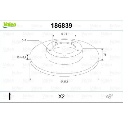 Brzdový kotouč VALEO 186839 – Hledejceny.cz