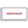 Piktogram Accept Piktogram "SEKRETARIÁT" (160 × 80 mm) (bílá tabulka - barevný tisk)