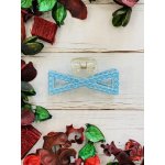 Zdobené skřipce do vlasů - mašle Barva: světle modrá – Zboží Mobilmania