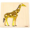 Dřevěná hračka Lamps montessori vkládačka žirafa