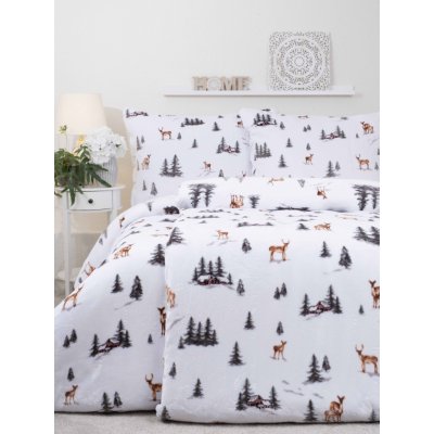 MKLuzkoviny.cz Povlečení mikroplyš Exclusive Zimní les 140x200 70x90 – Zboží Dáma