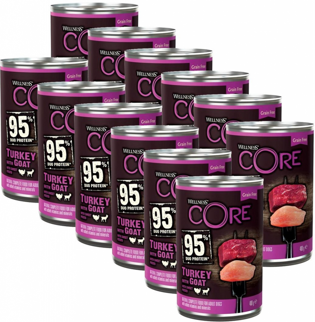 Wellness Core 95% krůta & koza 12 x 400 g