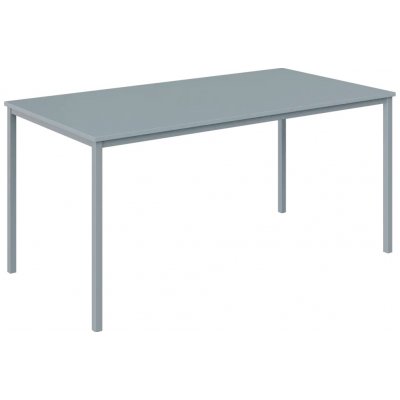 JPT 160 jídelní stůl kovová podnož stříbrná deska 18 mm 1600 x 800 mm šedá – Sleviste.cz