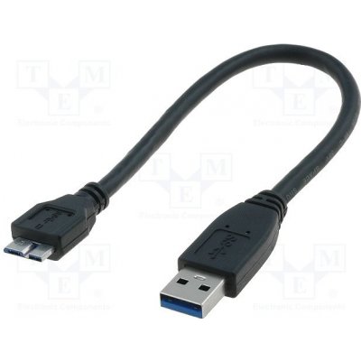 Digitus AK-300117-003-S USB 3.0 kabel, USB A - Micro USB B, M / M, 0,25 m,UL, bl – Zboží Živě