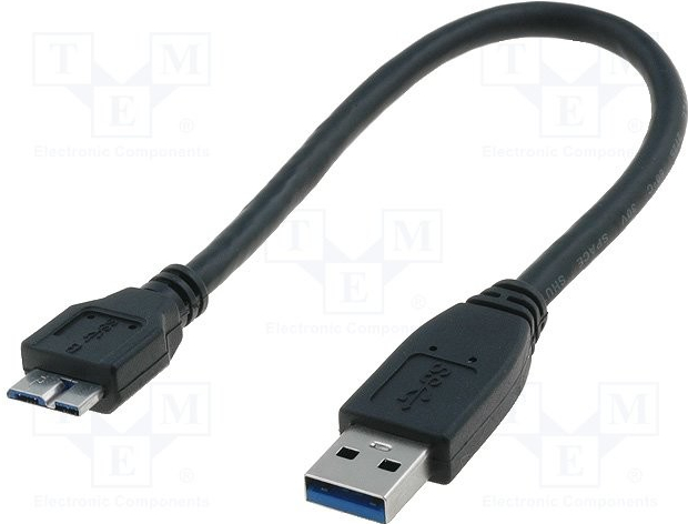 Digitus AK-300117-003-S USB 3.0 kabel, USB A - Micro USB B, M / M, 0,25  m,UL, bl od 54 Kč - Heureka.cz