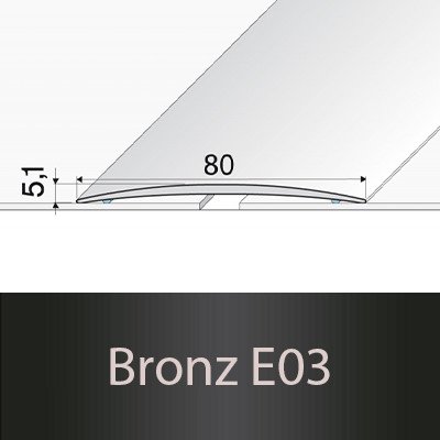 Profil Team Přechodový profil stříbro E01 1 m 80mm – Sleviste.cz