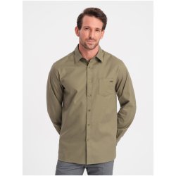 Ombre Clothing pánská svrchní košile zelená