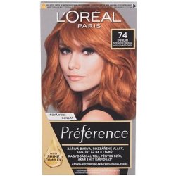 L'Oréal Paris Préférence barva na vlasy na barvené vlasy na všechny typy vlasů 7.4/74 60 ml