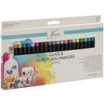 Creative Craft Group Fixy na sklo a porcelán sada barevný mix 24ks – Zboží Dáma