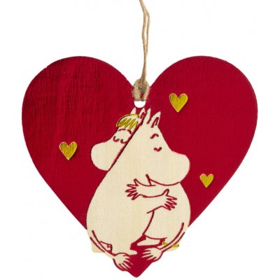 Muurla Vánoční dekorace Moomin Heart, překližka – Hledejceny.cz