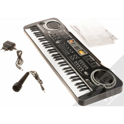 Verk 18181 elektronické klávesy s mikrofonem 61 kláves černé – Zboží Mobilmania