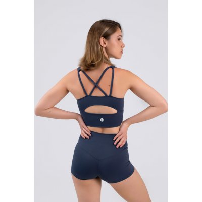 Fitness crop top Intermezzo 6654 modrá – Zboží Dáma