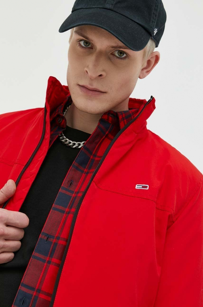 Tommy Jeans bunda pánská červená