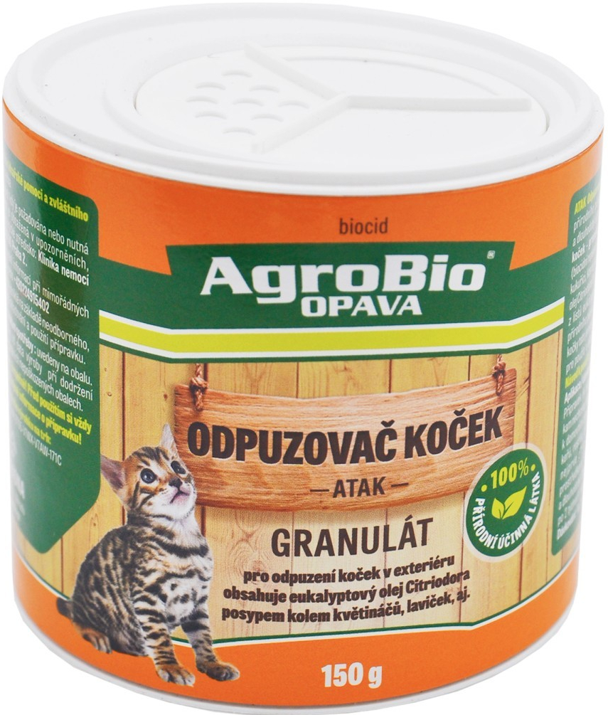 Agrobio Odpuzovač koček granulát Atak 150 g