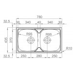 Sinks RDOKM78043525V OKIO 780 DUO V 0,5mm matný – Hledejceny.cz