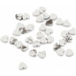 Minerální korálek srdce Ø6 mm - bilá - 10 ks – Hledejceny.cz