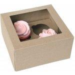 House of Marie Cakesupplies Dekorační krabice na muffiny a koláčky - kraft 2 ks – Hledejceny.cz