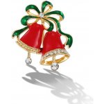 Éternelle vánoční brož se zirkony Campana de Navidad vánoční zvonek B2092-11120109982501 Barevná/více barev