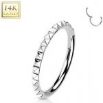 Šperky4U zlatý piercing segment kruh ZL01232-WG-1208 – Zbozi.Blesk.cz