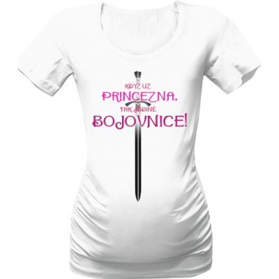 Tričko s potiskem Budoucí princezna bojovnice dámské bílá – Zboží Mobilmania