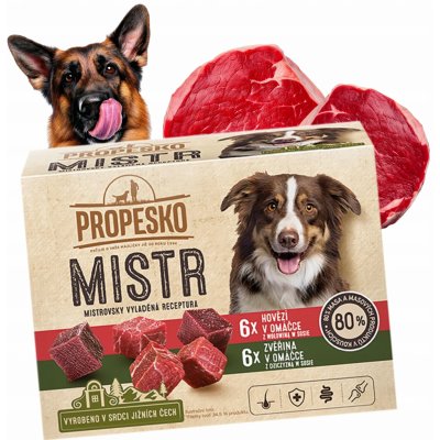 Propesko Mistr Filetky s hovězím a zvěřinou v omáčce 12 x 85 g – Zboží Mobilmania