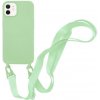 Pouzdro a kryt na mobilní telefon Pouzdro Appleking silikonové s nastavitelným popruhem iPhone 11 Pro - zelené