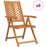 Omaxi 689636 Sklopné křeslo 8 ks Hnědá 57 x 71 x 90cm dřevo – Hledejceny.cz