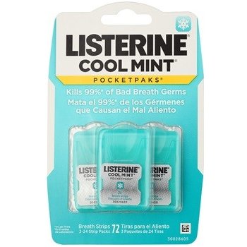 Listerine Cool Mint osvěžující pásky proti zápachu z úst Breath Strips 3 x 24 Ks