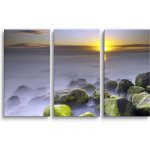 Sablio Obraz - 3-dílný Kameny v jezeře - 120x80 cm – Hledejceny.cz