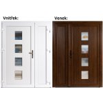 Soft Dvoukřídlé vchodové 010+Panel Plný Zlatý dub/bílá levé 150 x 200 cm – Hledejceny.cz