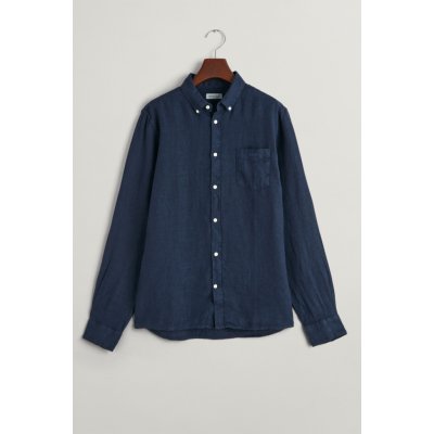 Gant Reg. Linen Ls Bd Shirt modrá – Zboží Dáma