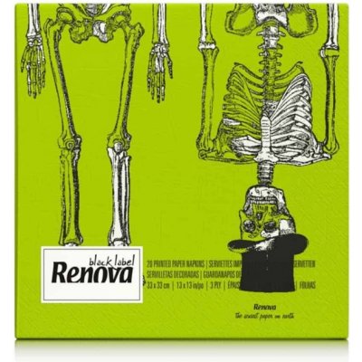 Renova ubrousky 3V s kostlivcem 20ks 33x33cm – Zboží Dáma