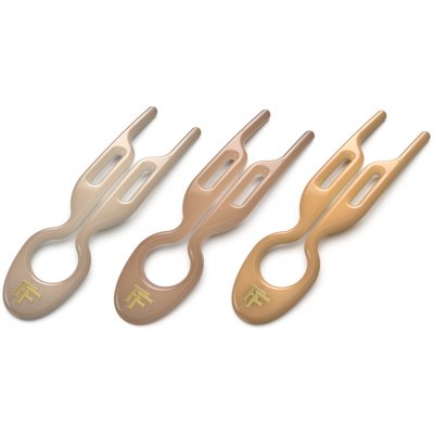 Fiona Franchimon Nº 1 Hairpin | Paris Collection | Soft Beige, Satin Sand & Smooth Caramel – Zboží Mobilmania
