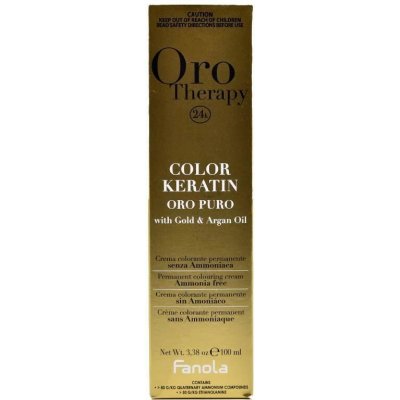 Fanola Oro Therapy 24K Color Keratin Permanentní krémová barva bez amoniaku 11.7 Superlight Blonde Platinum Iris 100 ml – Zboží Mobilmania