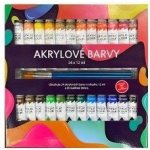 Akrylové barvy 18x36ml i na keramiku,sklo,kameny – Zboží Mobilmania