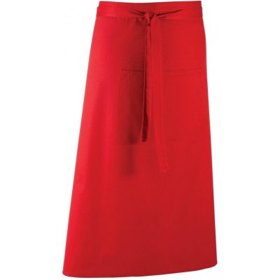 Premier Workwear Dlouhá zástěra do pasu s kapsou Červená – Hledejceny.cz