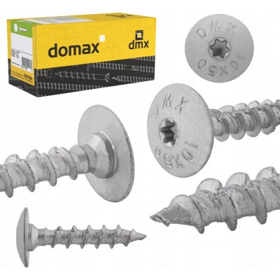 Šrouby do dřeva Domax 8 x 50 mm, 50 ks – Hledejceny.cz