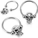Piercingate piercing kroužek lebka PKR00115 – Zboží Dáma
