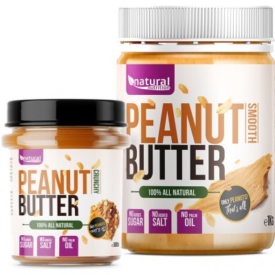 Natural Nutrition Peanut Butter Arašídové Máslo Smooth 1 kg – Sleviste.cz