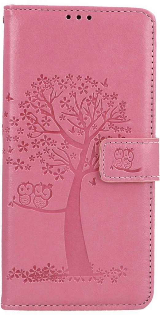 TopQ Xiaomi Redmi Note 12S knížkové Růžový strom sovičky