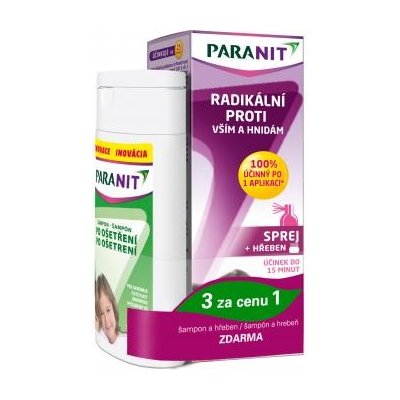 Paranit spray 60 ml + šampon 100 ml + hřeben dárková sada – Zboží Mobilmania