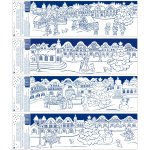 Anděl Okenní fólie pruhy Vánoce na náměstí 70 x 20 cm 258 – Hledejceny.cz
