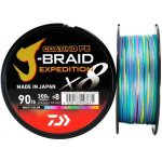 Daiwa Pletená Šňůra J-Braid X8 Expedition Multicolor 300m 0,24mm 22,2kg – Hledejceny.cz